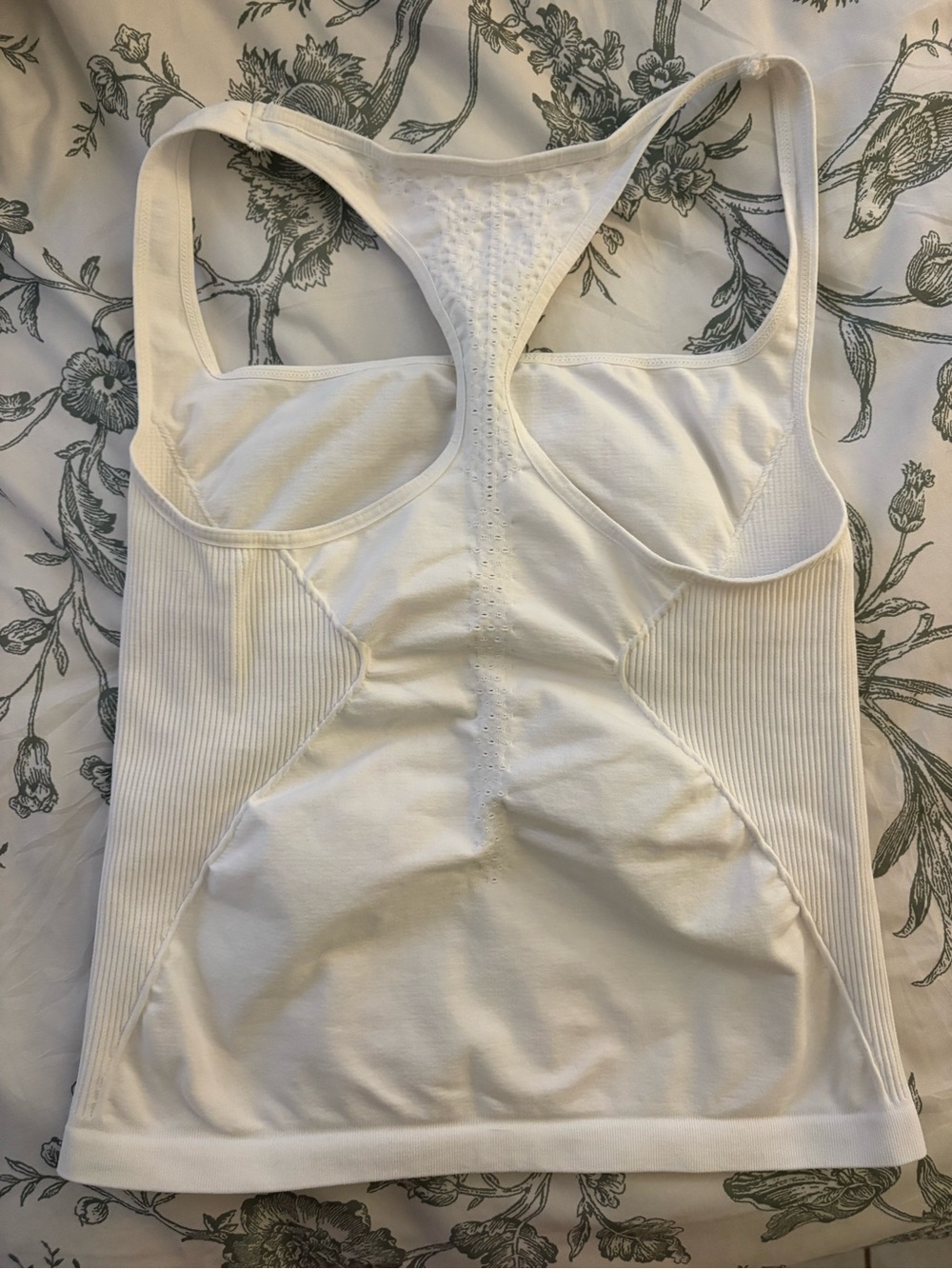 Free People Movement White Racerback Rib-Panel Tank Top - Picture 2 of 4